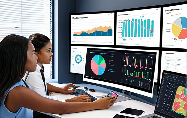 **Image Prompt:** A diverse team collaboratively working on a project using AI-powered tools. Show screens displaying data analysis, translation features, and project management dashboards. Emphasize seamless communication and efficient workflow in a modern office setting.