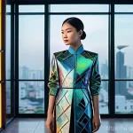 Home 17 생성형 AI 활용법 패션 산업의 변화 - **Prompt:** A dynamic, high-fashion editorial shot featuring a young Vietnamese female fashion desig...