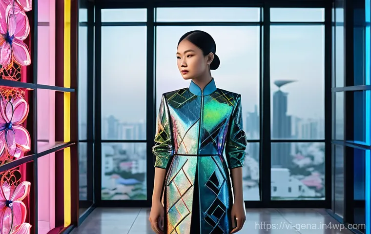 생성형 AI 활용법  패션 산업의 변화 - **Prompt:** A dynamic, high-fashion editorial shot featuring a young Vietnamese female fashion desig...
