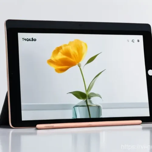 Home 28 생성형 AI로 전자 상거래 활성화하기 - **AI-Generated Product Storytelling Interface**
A close-up shot of a sleek, modern tablet screen...