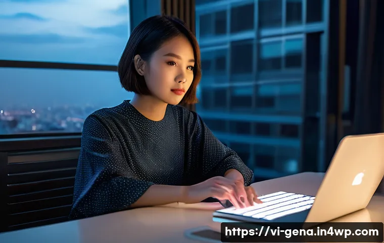 AI 기반 리서치 방법과 활용법 - **Prompt:** A vibrant, high-angle shot of a young Vietnamese female blogger, mid-20s, with a stylish...